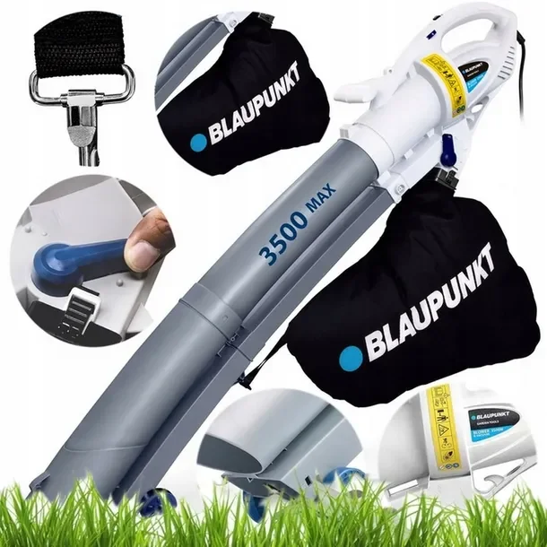 Odkurzacz Dmuchawa Do Liści Blaupunkt Regulacja 45l 3w1 Rozdrabniacz