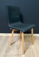 Krzesła - Krzesło drewniane GRIM naturalny buk miękkie tapicerowane siedzisko - miniaturka - grafika 1