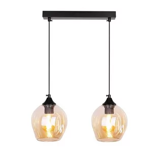 Candellux Lampa wisząca szklana czarno/brązowa 2xE27 Aspa 31-00583 32-00590 - Lampy sufitowe - miniaturka - grafika 1