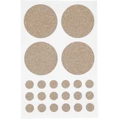 Pasmanteria - Naklejki samoprzylepne, kółka brokatowe, złote - miniaturka - grafika 1