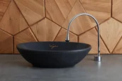 Umywalki - Umywalka Z Betonu Model V_64 Czarna / Voglio - miniaturka - grafika 1