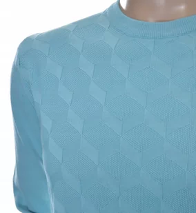 Strokers Klasyczny Elegancki Sweter Męski Bawełniany L Turkusowy - Swetry męskie Strokers Klasyczny Elegancki Sweter Męski Bawełniany L Turkusowy - Swetry męskie - miniaturka - grafika 1