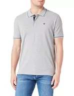 Koszulki męskie - Champion Męska koszulka polo Legacy Cotton Pique C-Logo Shirt, jasnoszara melanż, S - miniaturka - grafika 1