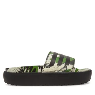 Klapki adidas adilette Platform JI4754 Zielony - Klapki i japonki damskie - miniaturka - grafika 1