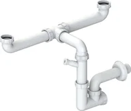 Syfony - Syfon podwójny kpl z odpływem i okrągłym przelewem - miniaturka - grafika 1