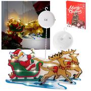 Oświetlenie świąteczne - Lampki Led Wisząca Dekoracja Świąteczna Sanie Mikołaja - miniaturka - grafika 1