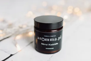 Świeca zapachowa sojowa MIRRA I KADZIDŁO Aromma 120 ml - BIBLIJNY ZAPACH - Świece - miniaturka - grafika 1