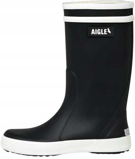 AIGLE LOLY POP DZIECIĘCE KALOSZE CZARNE WSUWANE Z LOGO 28 1J6D