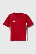 Koszulki dla dziewczynek - adidas Performance t-shirt dziecięcy kolor czerwony z aplikacją - miniaturka - grafika 1