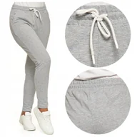 Dresy damskie - Szare DRESOWE SPODNIE DAMSKIE Wygodne Dresy MORAJ r. 4XL - miniaturka - grafika 1