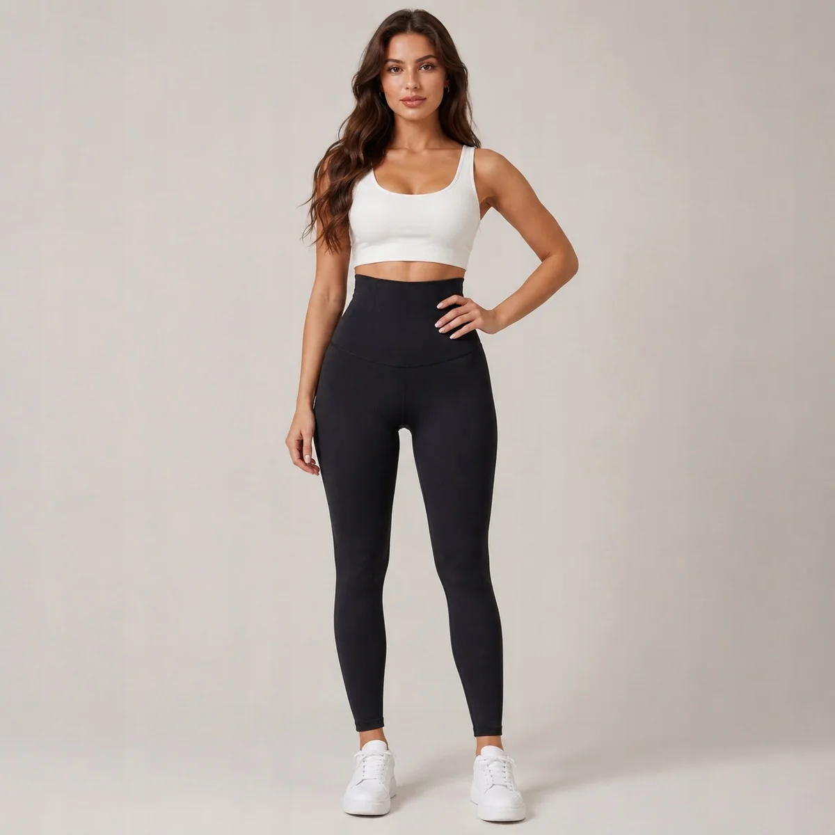 [r. S/M] Legginsy damskie modelujące wysoki stan push-up czarne