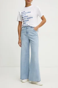 Patrizia Pepe jeansy damskie kolor niebieski 8P0715 D1WZB - Spodnie damskie - miniaturka - grafika 1