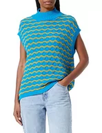 Kamizelki damskie - United Colors of Benetton Kamizelka damska, Wielokolorowy jasnoniebieski i żółty 901, S - miniaturka - grafika 1