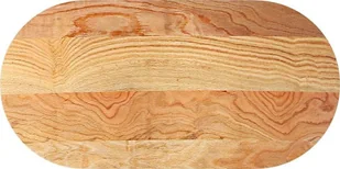 vidaXL Blat do stołu, brązowy, 120x60x4 cm, lite drewno dębowe, owalny - Stoły - miniaturka - grafika 1
