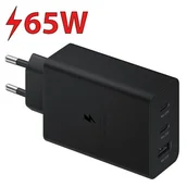 Ładowarki do telefonów - Samsung 65W Power Adapter Trio - Black EP-T6530NBEGEU - miniaturka - grafika 1