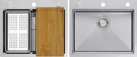 Zlewozmywaki - Zlew QUADRON BURT 100 WORKSTATION z akcesoriami INOX (stal szczotkowana) (MF5850BS) - miniaturka - grafika 1