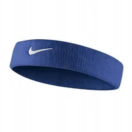 Tenis ziemny - Opaska tenisowa na głowę Nike SWOOSH HEADBAND dark blue - miniaturka - grafika 1