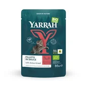 Mokra karma dla kotów - Yarrah Bio Pouch Filety w sosie 14 x 85 g Wołowina - miniaturka - grafika 1