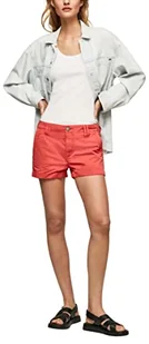 Pepe Jeans Damskie szorty Balboa, Studio Czerwone, 24 W, Czerwony studio, 24W - Spodenki damskie - miniaturka - grafika 1