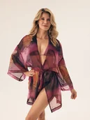 Szlafroki damskie - Szlafrok plażowy damski Tango Esotiq ciemno-fioletowy S/M - miniaturka - grafika 1