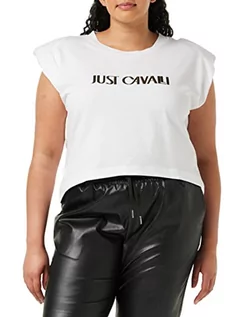 Koszulki i topy damskie - Just Cavalli Koszulka damska, 100 optyczna biel, M - grafika 1