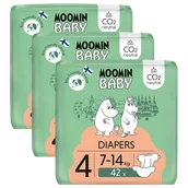 Pieluchy - Moomin Baby, pieluchy, rozmiar 4, 7-14 kg, 126 sztuk - miniaturka - grafika 1