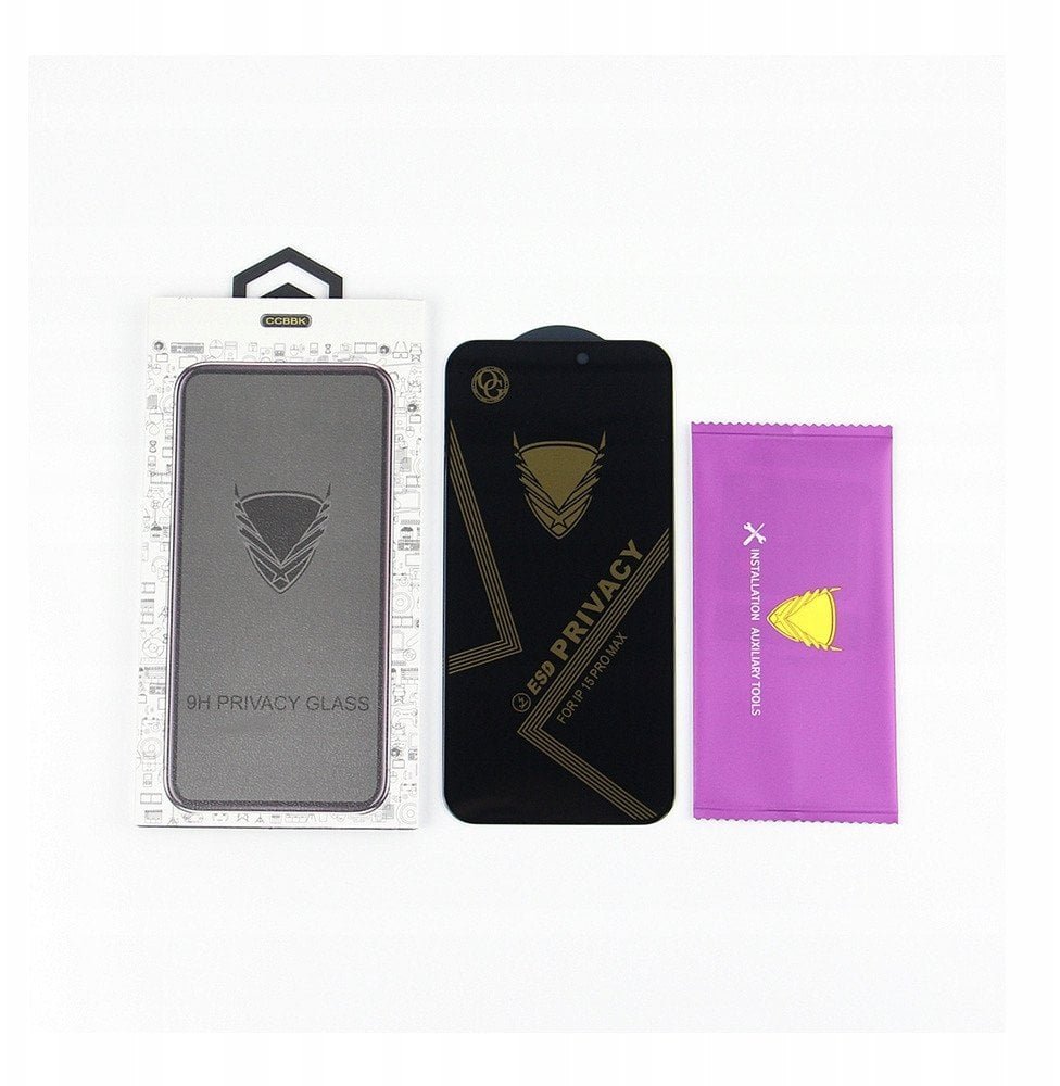 Szkło Hartowane OG Premium Privacy Glass - do Iphone 16 Pro czarny