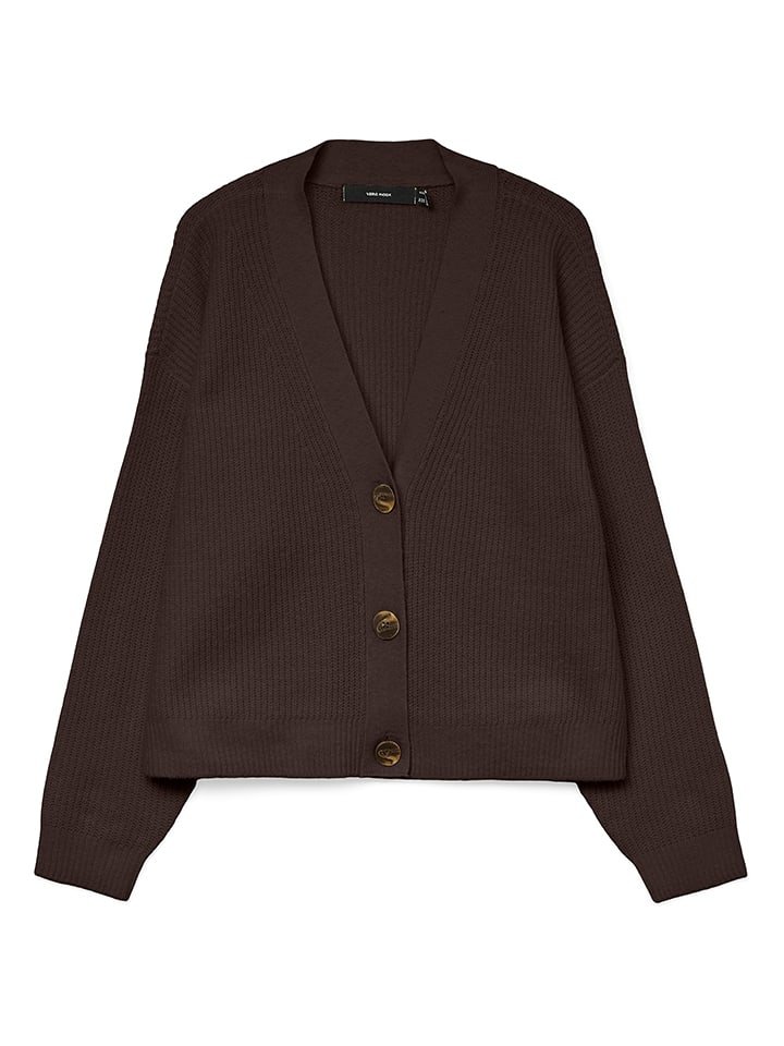 Vero Moda Kardigan w kolorze ciemnobrązowym