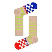 Skarpetki męskie - Happy Socks Happy Happy Sock, Skarpety dla kobiet i mężczyzn, Czerwony-Biały-Niebieski-Zielony (36-40) - miniaturka - grafika 1