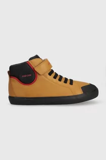 Buty dla dziewczynek - Geox sneakersy dziecięce kolor żółty - grafika 1