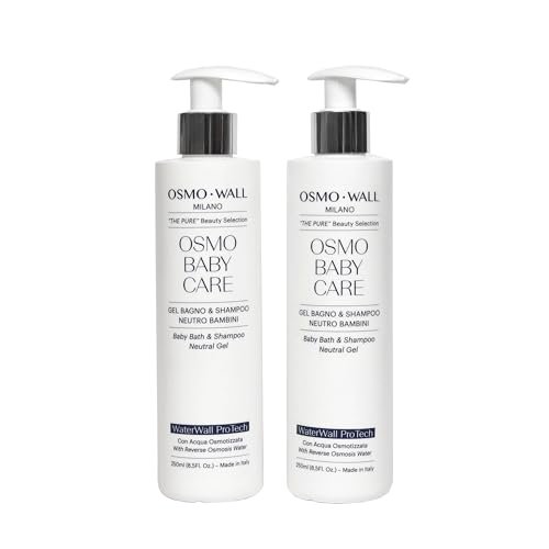 OsmoWall Zestaw 2 szt. OSMO BABY CARE BABY BABY BATHO szampon dla dzieci i niemowląt, delikatna formuła przeciw łezom, z żelem aloesowym z ekologicznego rolnictwa. Testowany dermatologicznie. 2 x 250
