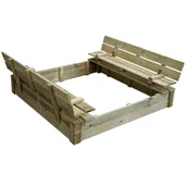 Place zabaw - Piaskownica z przykryciem 120 x 120 cm - miniaturka - grafika 1