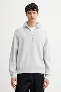 Calvin Klein sweter męski kolor szary LV040BM333 - Swetry męskie - miniaturka - grafika 1