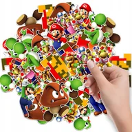 Szkolne artykuły papiernicze - NAKLEJKI ETYKIETY NA ZESZYT NALEPKA Z POSTACIAMI SUPER MARIO WZORY 6 SZT - miniaturka - grafika 1