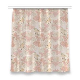Gotowa zasłona na taśmę wzór 150x160 Beżowe ptaki, Fabricsy - Zasłony Gotowa zasłona na taśmę wzór 150x160 Beżowe ptaki, Fabricsy - Zasłony - miniaturka - grafika 1