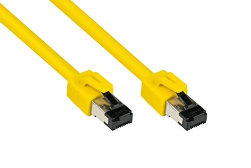 Good Connections PREMIUM kat. 8.1 kabel krosowy - 20 m - RNS osłona zatrzaskowa -S/FTP- 40GB/2000MHz - przewód miedziany CU - bezhalogenowy LSZH - kabel sieciowy LAN kompatybilny z CAT. 7 / 6A / 6 / 5e - żółty