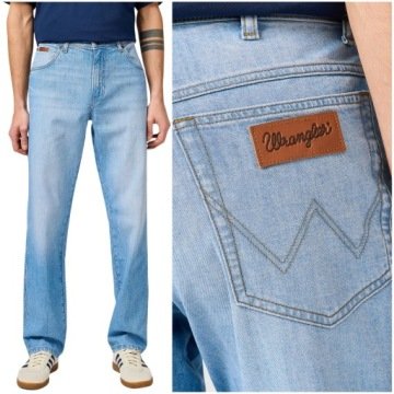Wrangler Texas Slate Shade klasyczne proste spodnie jeansowe W42 L32