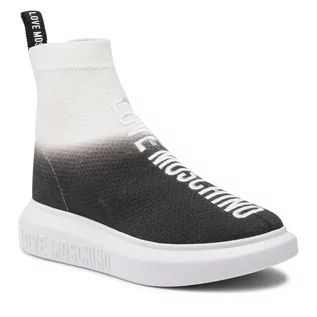 Sneakersy damskie - Love Moschino Sneakersy JA15274G1EIZF00A Ner/Biaa - grafika 1