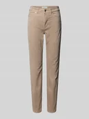 Spodnie damskie - Spodnie materiałowe o kroju slim fit z mieszanki bawełny model ‘ALKEA’ - miniaturka - grafika 1