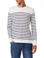 Koszulki męskie - Armor Lux Męska koszulka z długim rękawem Marinière Port-Louis Héritage Homme, Biały (400 Blanc/Navire 400), 3XL - miniaturka - grafika 1