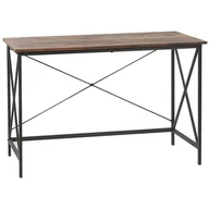 Biurka - Biurko 115 X 60 Cm Ciemne Drewno Z Czarnym Futon! - miniaturka - grafika 1