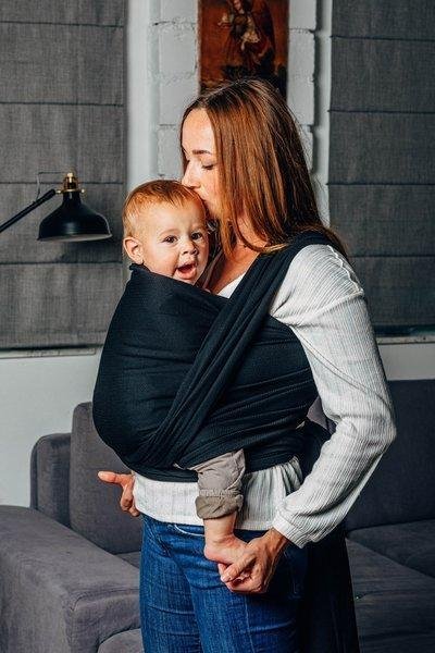 LennyLamb Chusta tkana LennyLamb - Mała Jodełka Czarny Heban 5 4.2 m.
