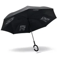 Parasole - DUŻY PARASOL PRZEZROCZYSTY SKŁADANY AUTOMAT PARASOLKA DAMSKI MĘSKI - miniaturka - grafika 1