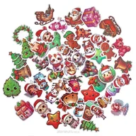 Zabawki kreatywne - Naklejki winylowe z motywem ŚWIĄTECZNYM 4-6cm 50 sztuk - miniaturka - grafika 1