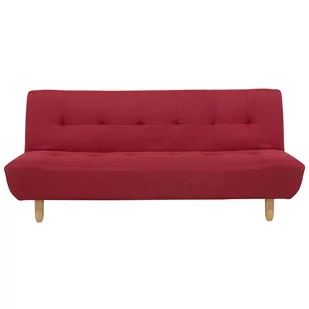 Beliani Sofa trzyosobowa tapicerowana czerwona ALSTEN - Sofy i kanapy - miniaturka - grafika 1