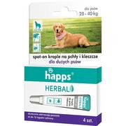 Artykuły przeciw pasożytom - Alpha Spirit Bros Krople przeciw pchłom i kleszczom dla psów dużych 40 kg Happs Herbal (4 sztuki) - miniaturka - grafika 1