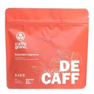 CAFFE GRANO Kawa ziarnista Caffe Grano Kolumbia Supremo Swiss Water DECAFF 250g 12215-uniw - Kawa - miniaturka - grafika 1
