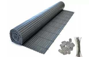DWUSTRONNA MATA PCV, BALKONOWA 1,2x3 m, antracyt - Akcesoria do ogrodzeń - miniaturka - grafika 1