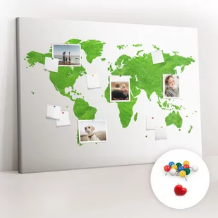 Duża Tablica, Korek 100x140 cm Wzór Mapa zielona trawa + Pinezki Kolorowe - Tablice i flipcharty - miniaturka - grafika 1