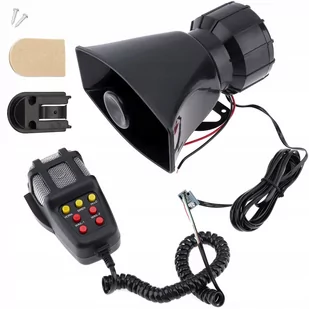 Syrena Elektroniczna Policyjna Megafon Alarm 7 Tonowa Głośna Fanfara 100W Tz-101 - Akcesoria motoryzacyjne - miniaturka - grafika 1